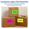 Avery Printable Shipping Labels, 5-1/2" x 8-1/2", Neon Magenta, Laser & Inkjet Compatible, 200 Blank Labels Total, Great for Branding, Mailing, Organizing, and More (5948)